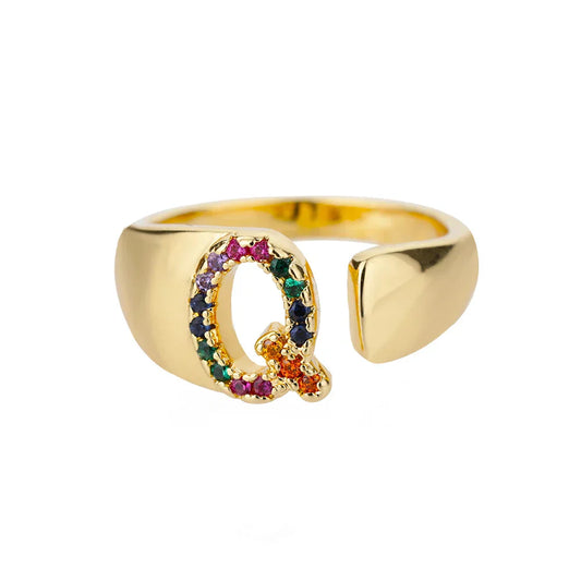 Quest - Gold Edelstahl Initialring