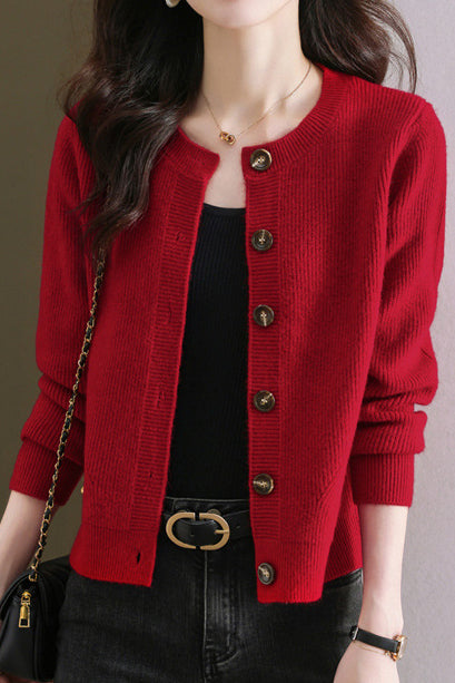 Einfarbiger kurzer Pullover