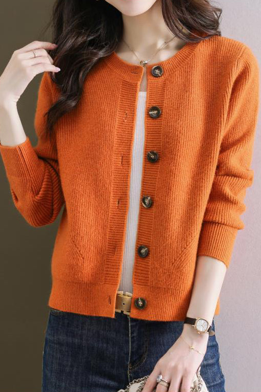 Einfarbiger kurzer Pullover