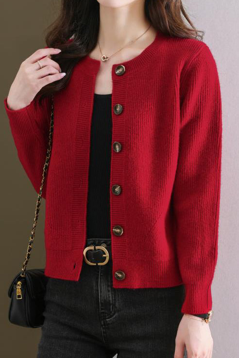 Einfarbiger kurzer Pullover