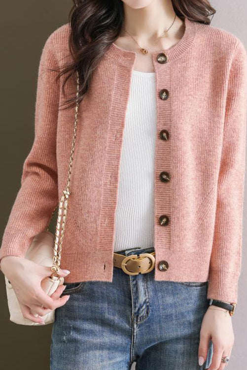 Einfarbiger kurzer Pullover