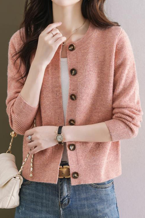 Einfarbiger kurzer Pullover