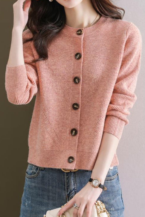 Einfarbiger kurzer Pullover