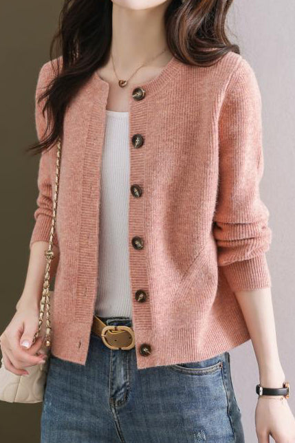 Einfarbiger kurzer Pullover