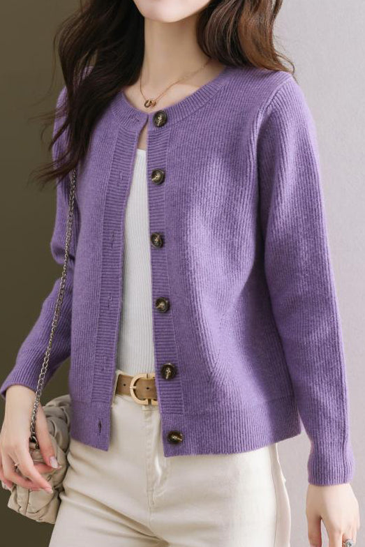 Einfarbiger kurzer Pullover