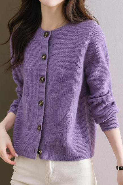 Einfarbiger kurzer Pullover