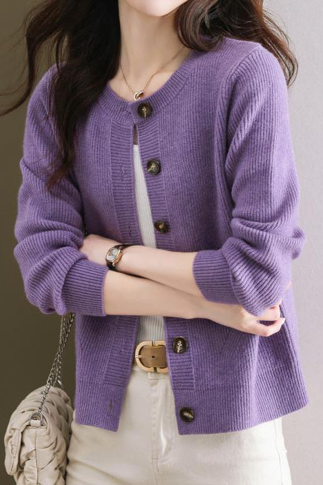 Einfarbiger kurzer Pullover