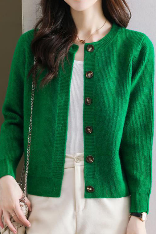 Einfarbiger kurzer Pullover