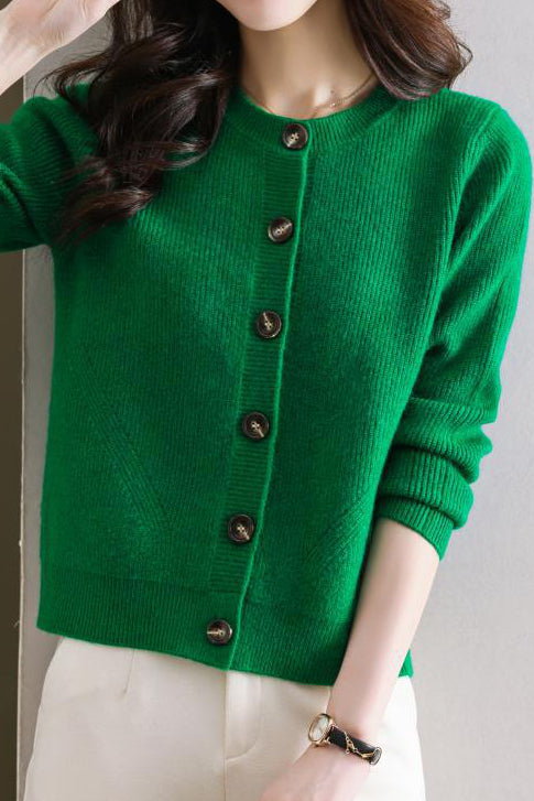 Einfarbiger kurzer Pullover