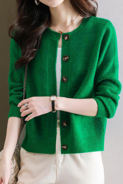 Einfarbiger kurzer Pullover