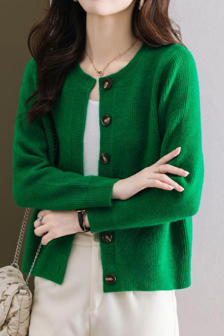 Einfarbiger kurzer Pullover