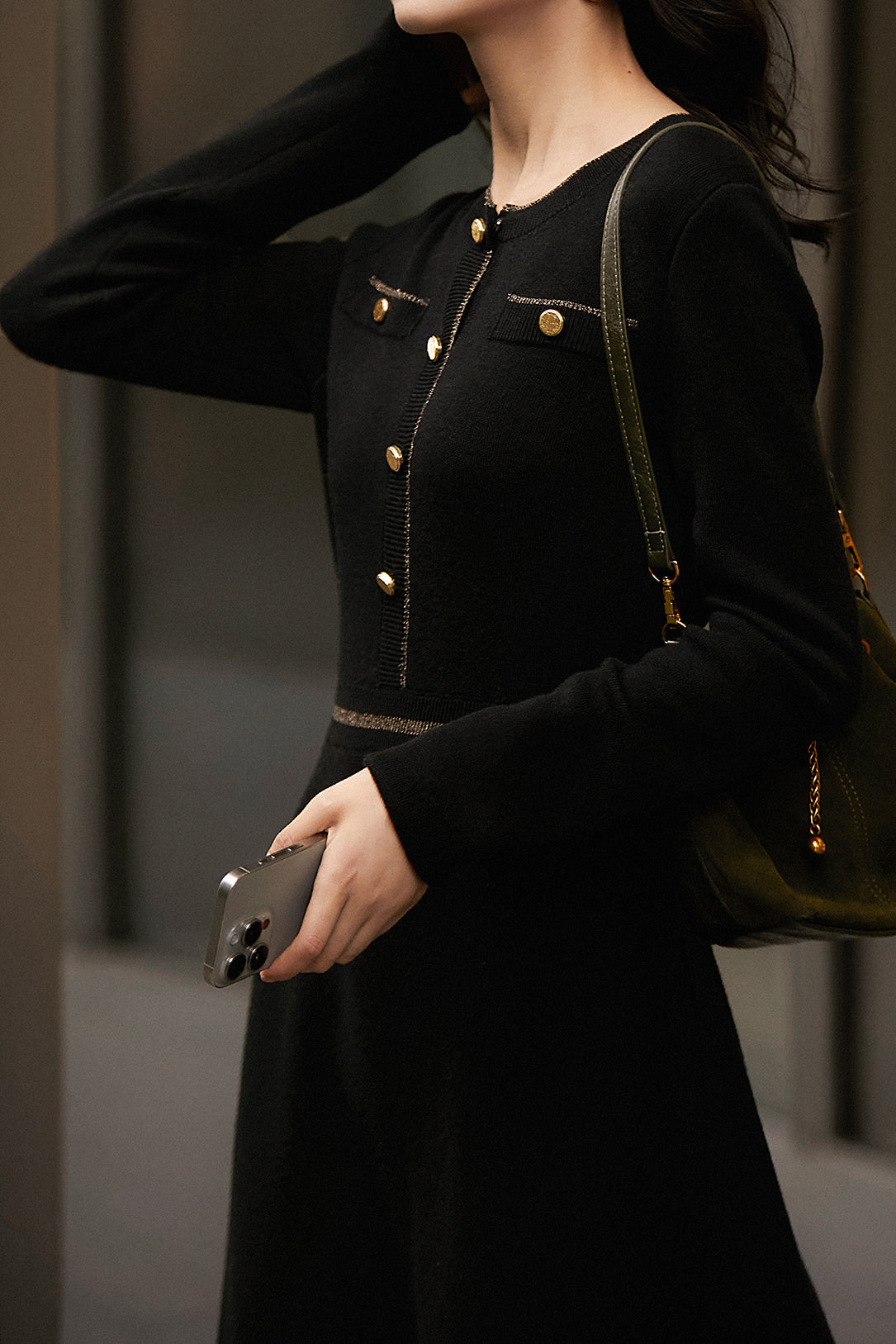 Elegantes Strickkleid