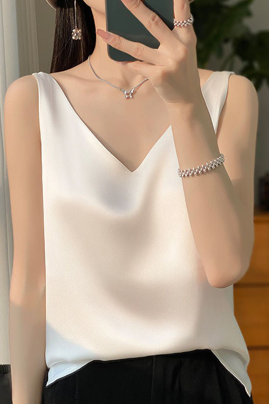 Doppelträger V-Ausschnitt Tanktop