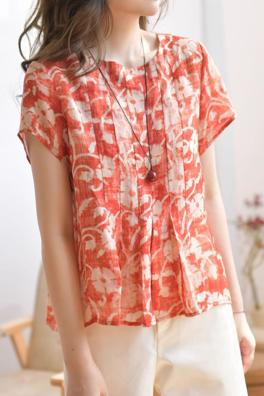 Französisches Vintage-Druckhemd