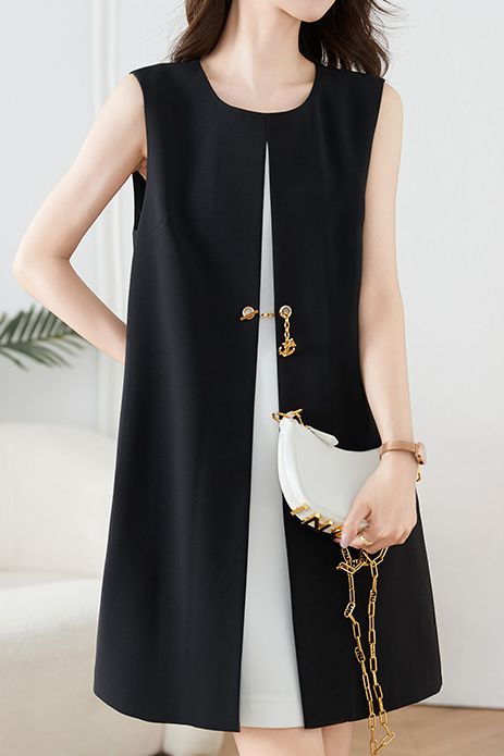 Einfaches und elegantes ärmelloses Tankkleid