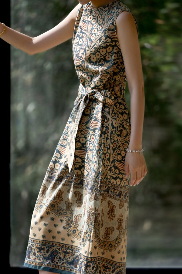 Vintage Temperament Gedrucktes Kleid