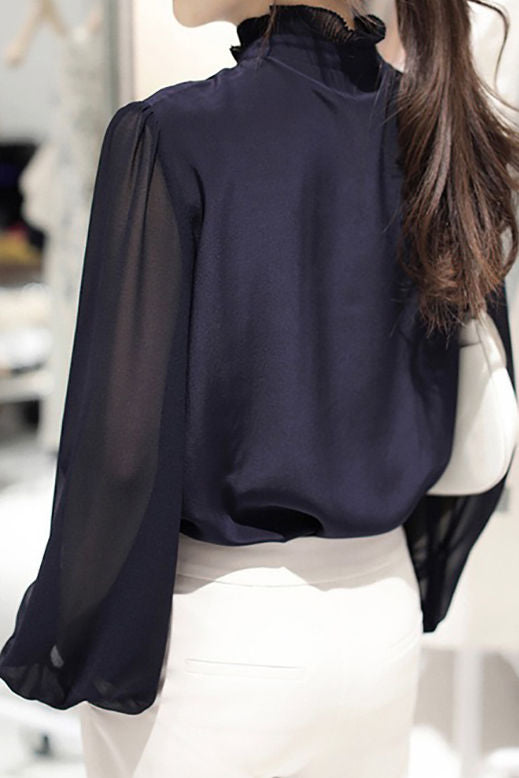 Mode Elegante Rüschenshirt für Damen