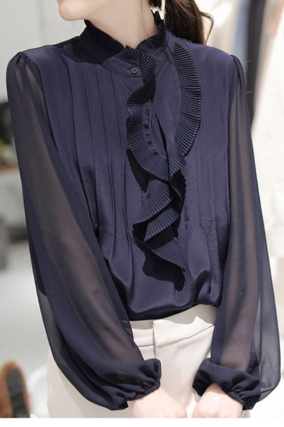 Mode Elegante Rüschenshirt für Damen