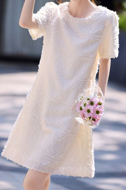 Elegantes weiches, geschorenes Texturkleid