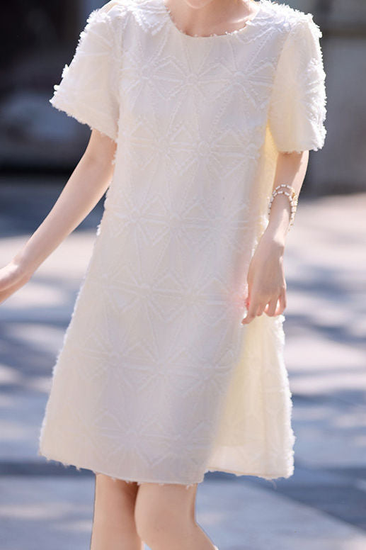 Elegantes weiches, geschorenes Texturkleid