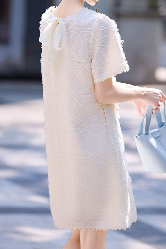 Elegantes weiches, geschorenes Texturkleid