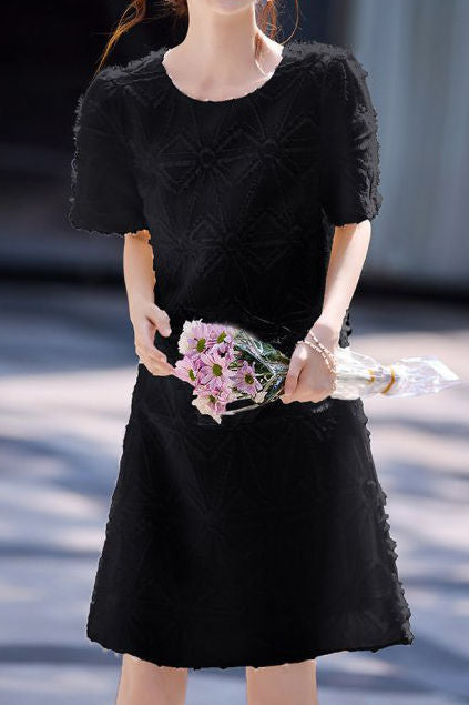 Elegantes weiches, geschorenes Texturkleid