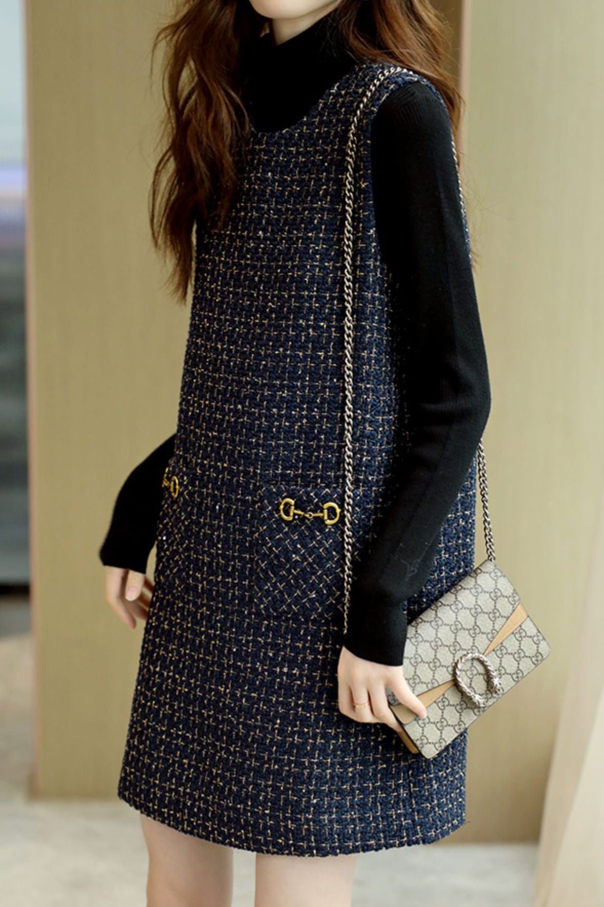 Französisches elegantes zartes Camisole-Kleid