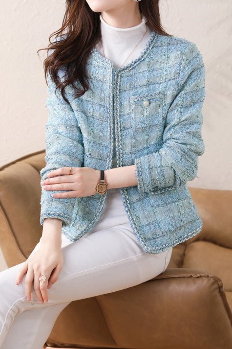 Eleganter vielseitiger Tweed-Mantel