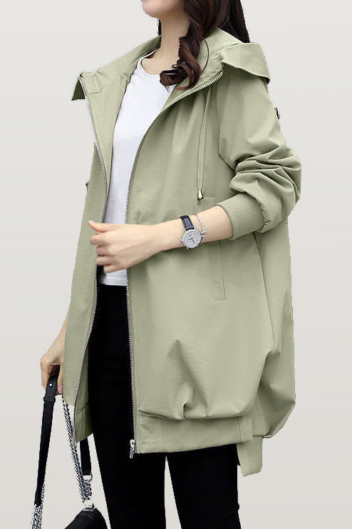 Lässiger vielseitiger Kapuzen-Trenchcoat