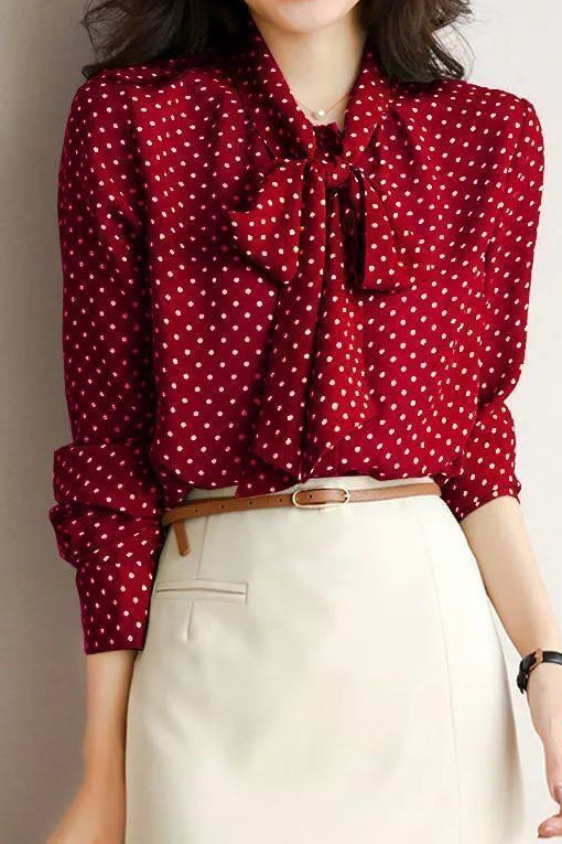 Modisches lässiges Polka-Dot-Hemd