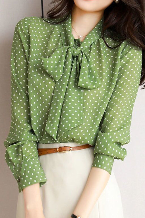 Modisches lässiges Polka-Dot-Hemd