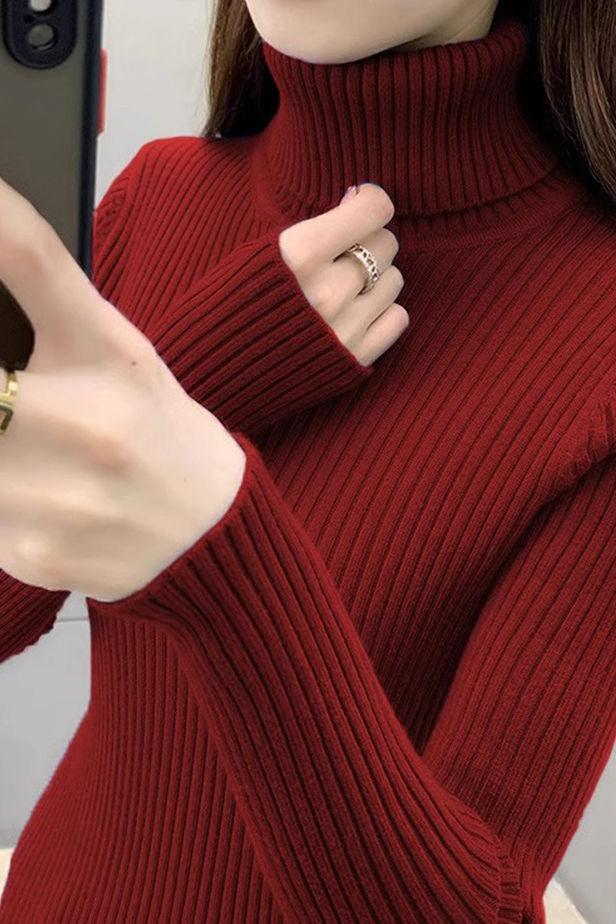 Minimalistischer warmer Hochkragen-Baselayer