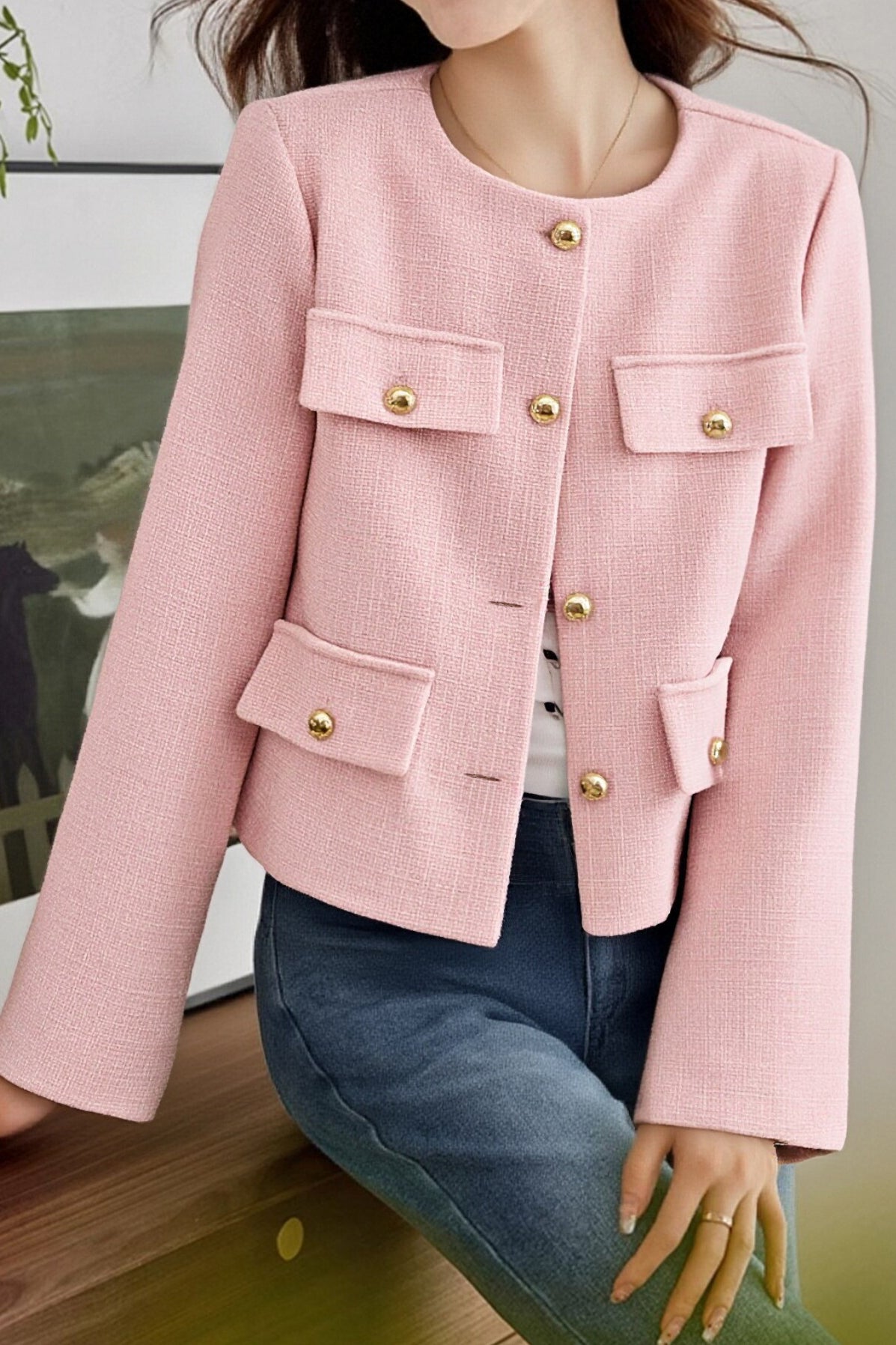 Exquisite elegante modische vielseitige Jacke