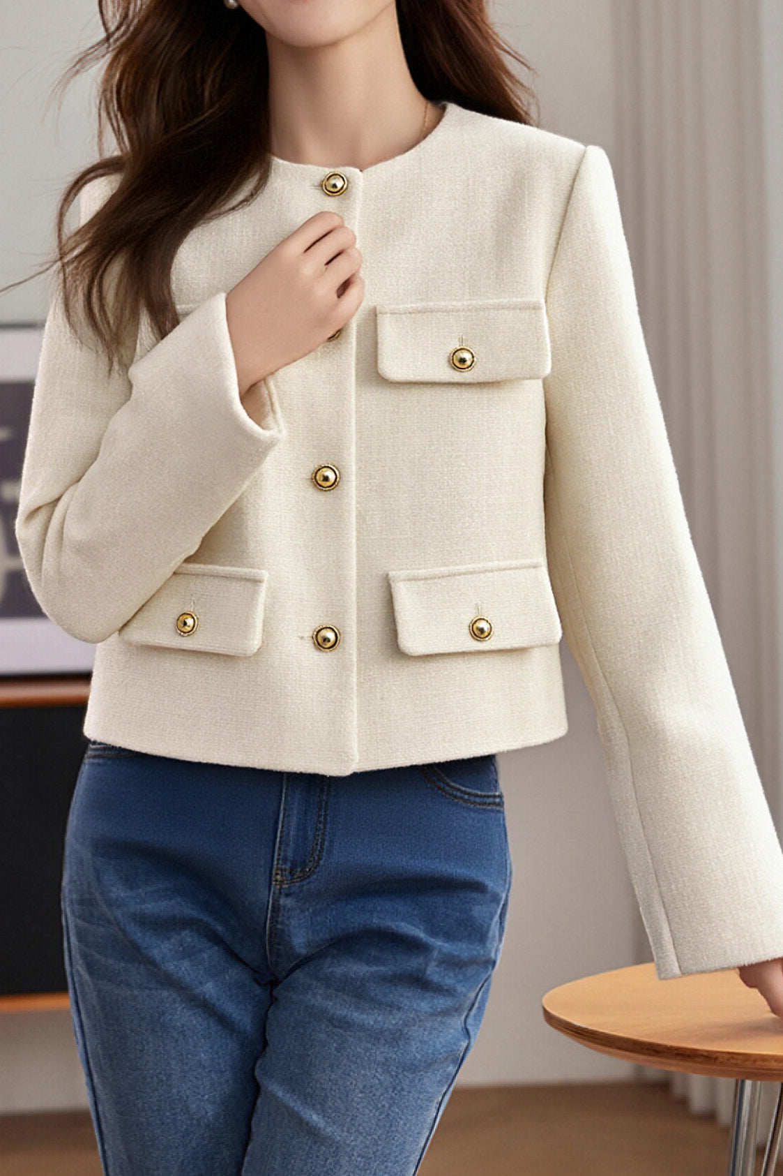 Exquisite elegante modische vielseitige Jacke