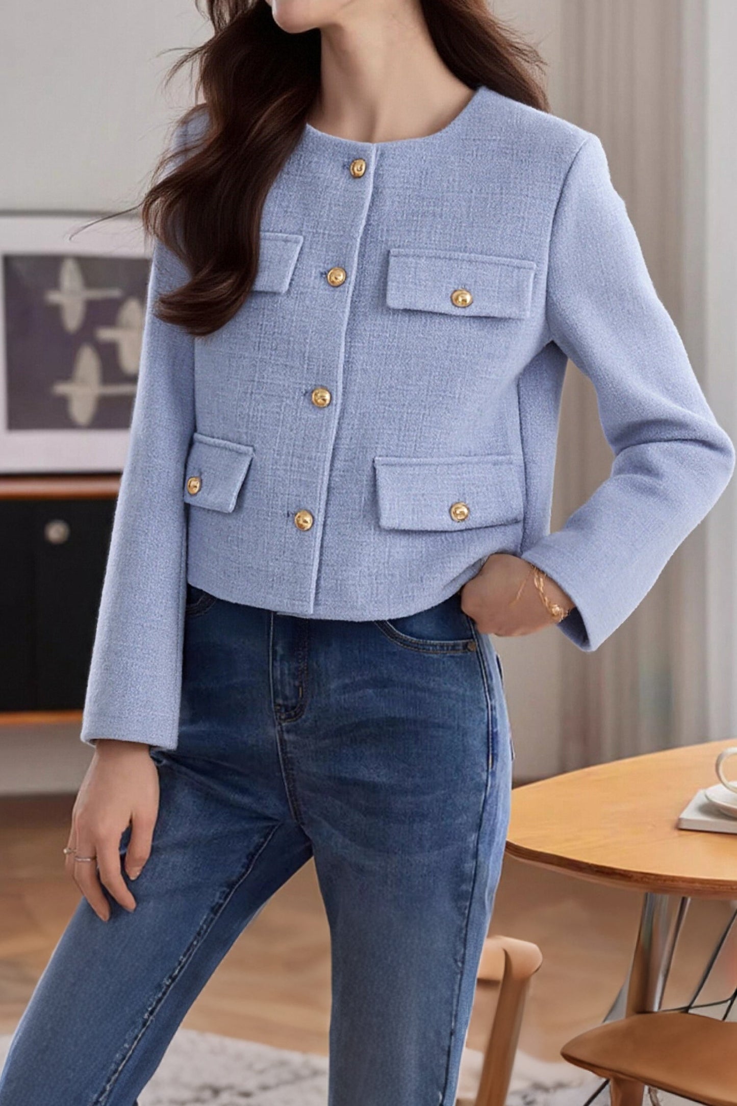 Exquisite elegante modische vielseitige Jacke