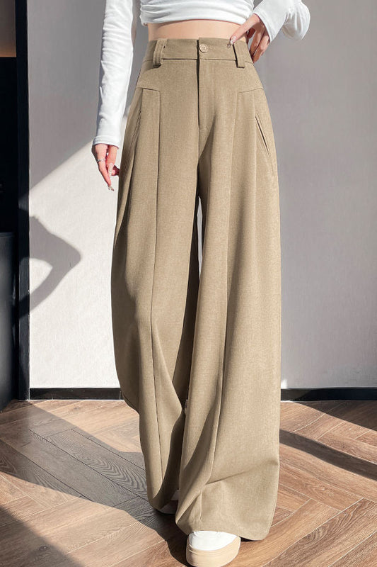 Lässige vielseitige plissierte weite Hose