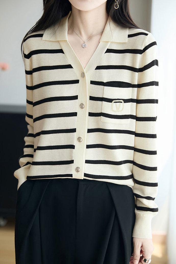 Lässiger vielseitiger Strickcardigan mit Revers