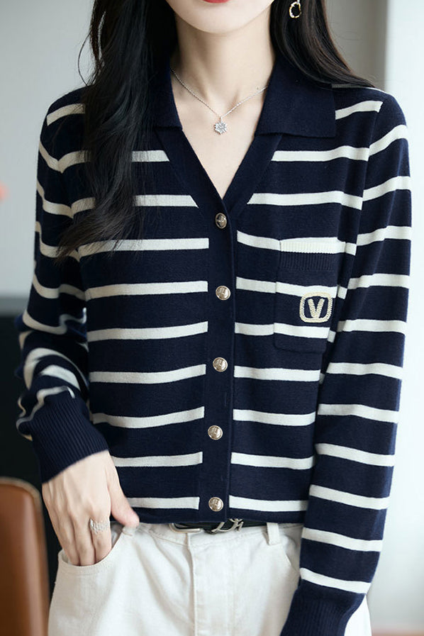 Lässiger vielseitiger Strickcardigan mit Revers