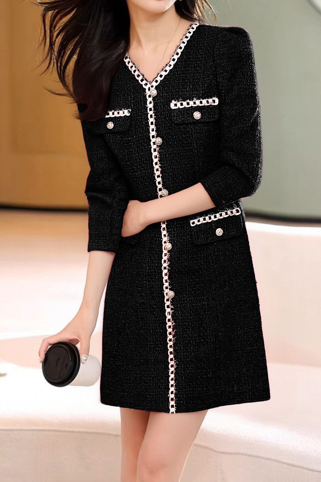 Elegantes Temperament Midikleid