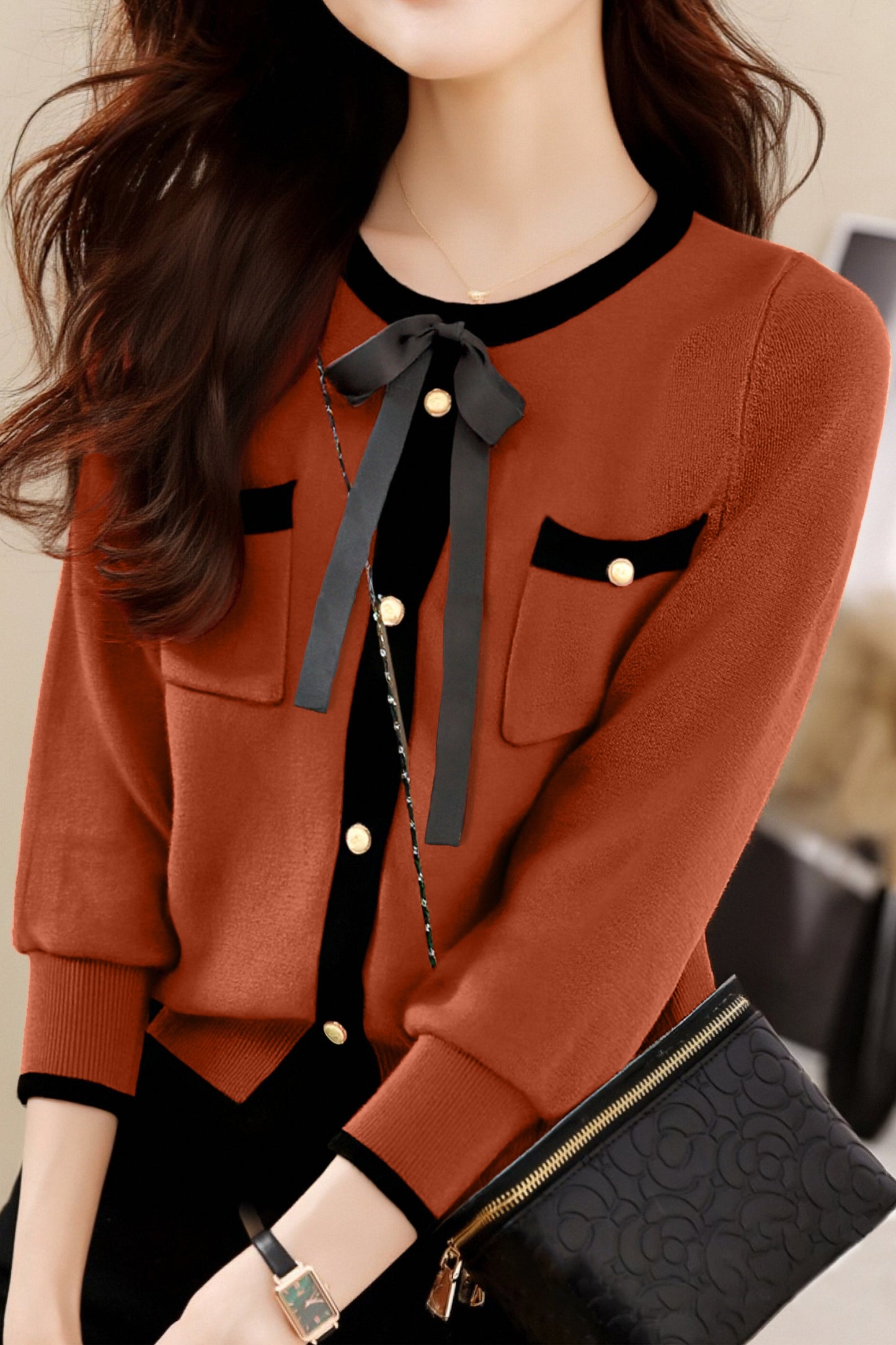 Lässiger vielseitiger Rundhals-Kapuzenpullover