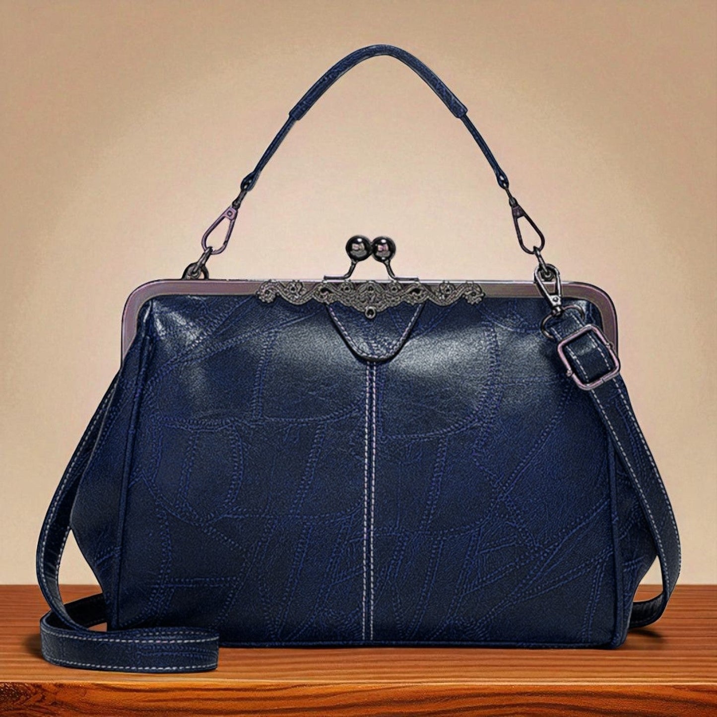 Vintage-Handtasche mit Druckverschluss