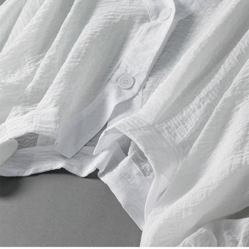 Céline Drapiertes Leinenoberteil