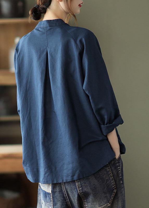 Moderne Weiße Lockere Patchwork Taschen Herbst Langarm Bluse Top