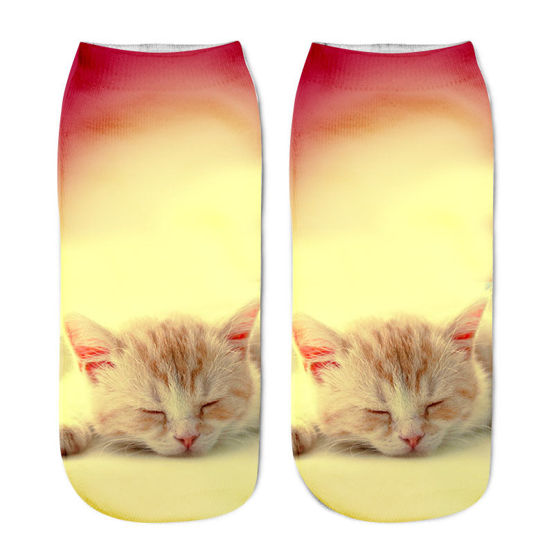 Kreative Katzenmuster-Socken