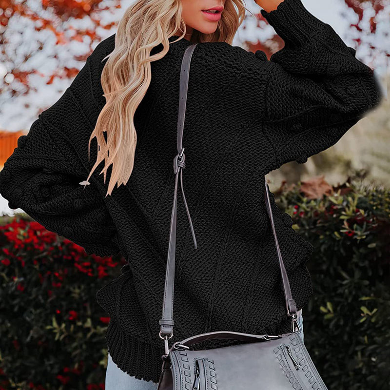 Lässiger, lockerer Strickpullover