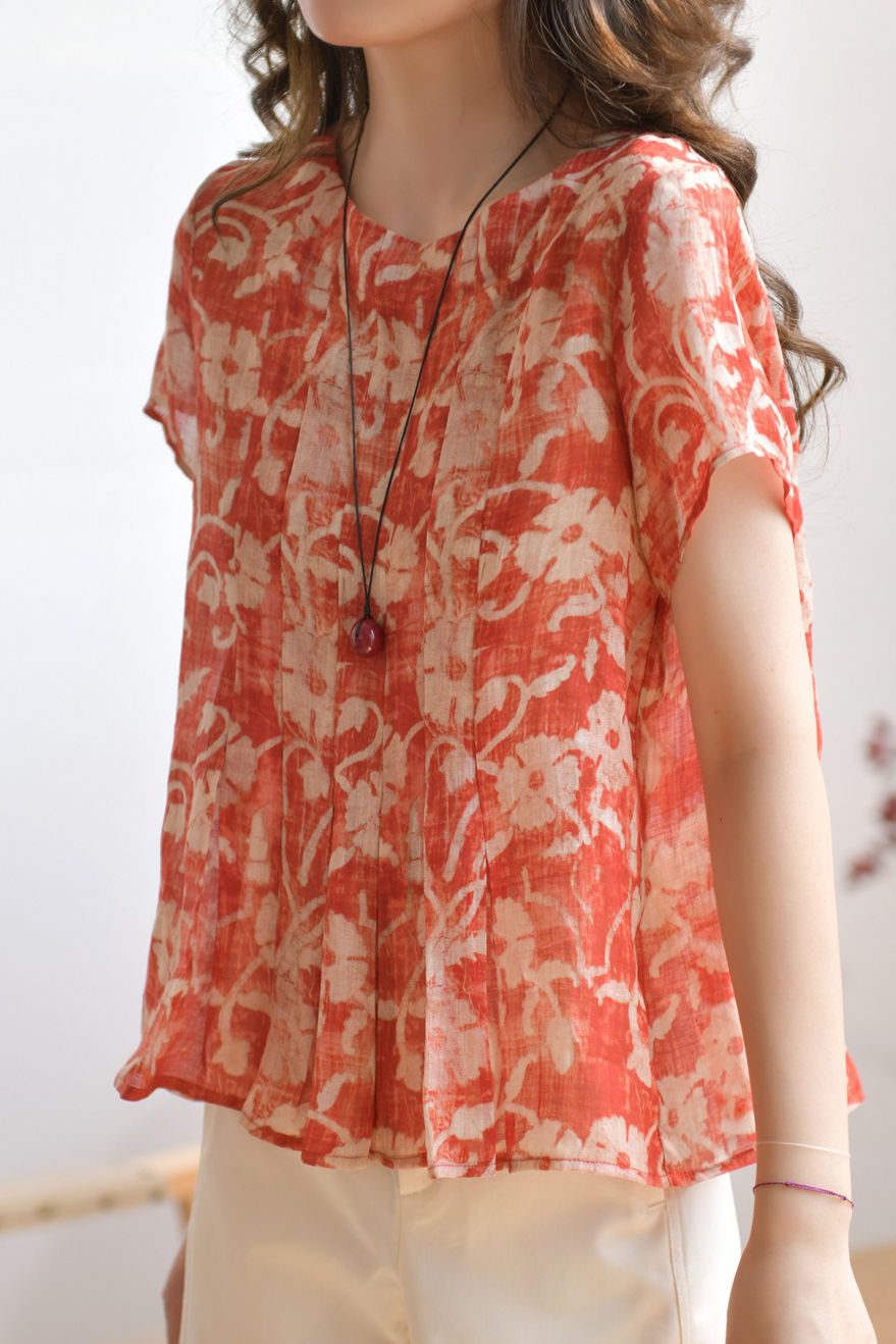 Französisches Vintage-Druckhemd