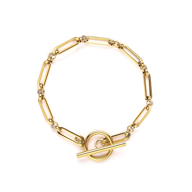 Link T-Bar Armband | Gold