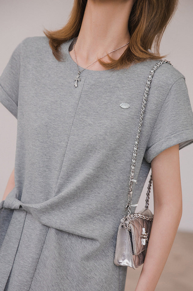 Lässiges A-Linien-Kleid mit Taillenzug