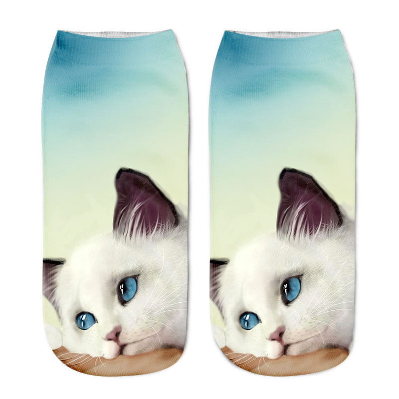 Kreative Katzenmuster-Socken