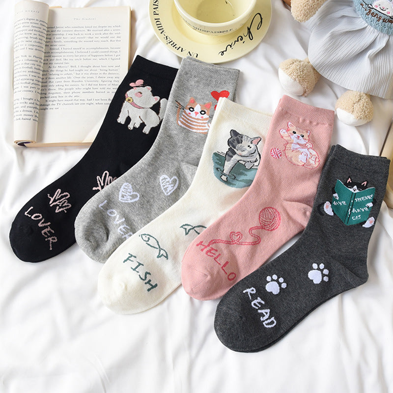 Cartoon Katze Socken